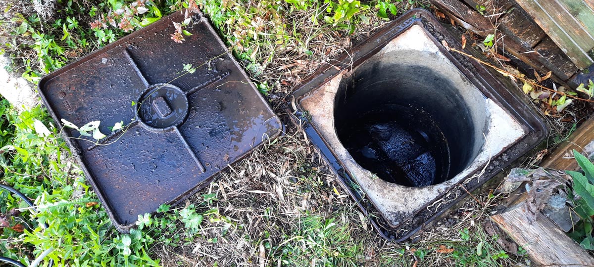 Photo d'un égout débouché grâce à l'hydrocurage