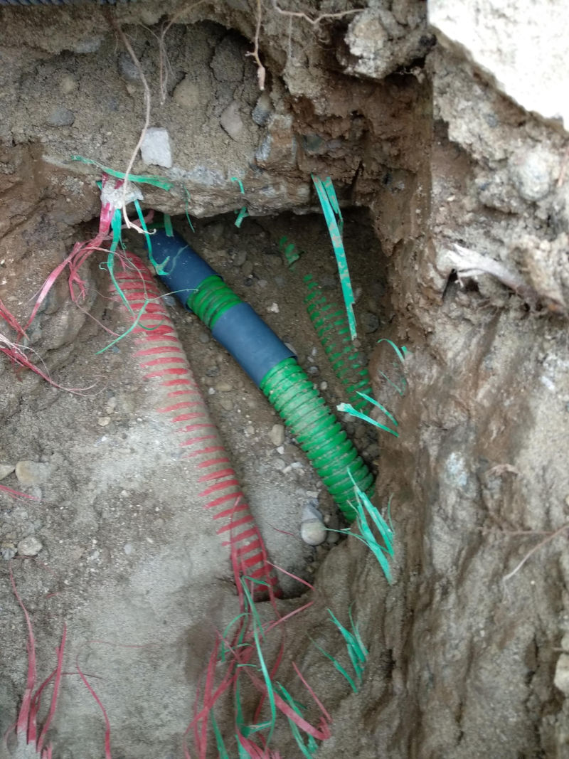 Photo d'une inspection de fibre optique en Haute-Savoie